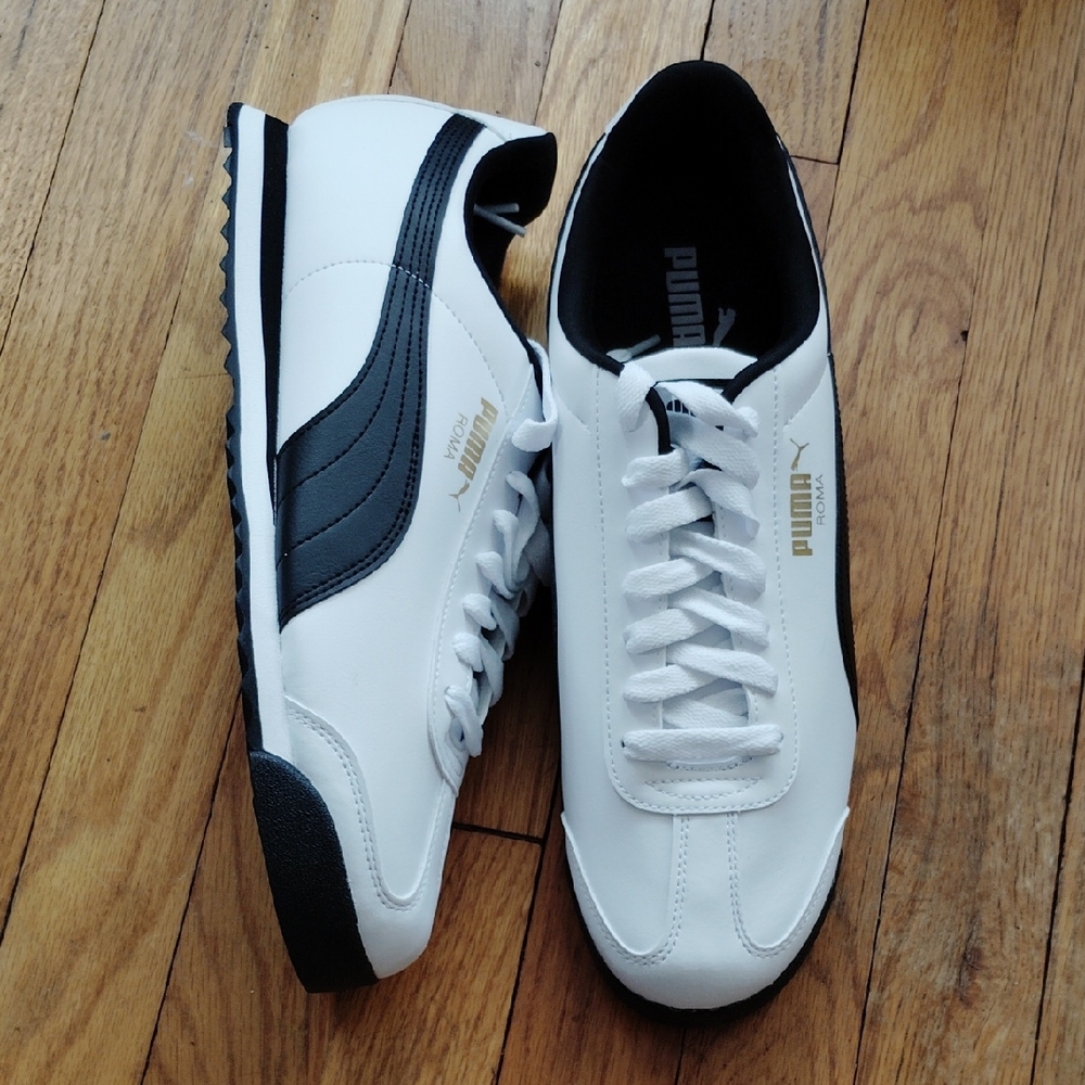 Puma Roma Men's size 11.5 Black on White